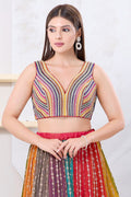Multicolour Silk Embroidered Blouse