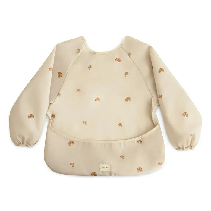 Mushie - Long Sleeve Bib-Bibs + Burps-Rainbows-Posh Baby