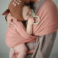 Mushie - Organic Cotton Baby Wrap - Cedar-Baby Carriers-Posh Baby