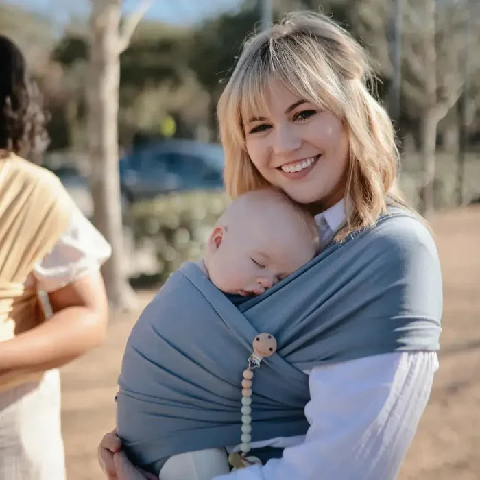 Mushie - Organic Cotton Baby Wrap - Tradewinds-Baby Carriers-Posh Baby