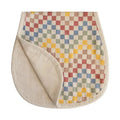 Mushie - Organic Cotton Muslin Burp Cloth 2-Pack - Retro Check & Fog-Bibs + Burps-Posh Baby
