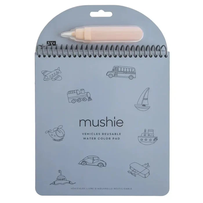 Mushie - Reusable Water Color Pad - Vehicles-Interactive-Posh Baby