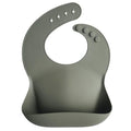 Mushie - Silicone Baby Bib - Silver Sage-Bibs + Burps-Posh Baby