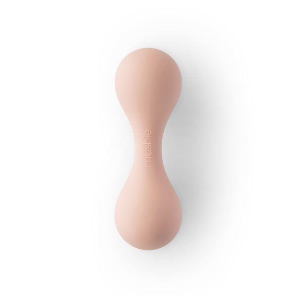 Mushie - Silicone Baby Rattle Toy - Select Color-Rattles + Teething Toys-Blush-Posh Baby