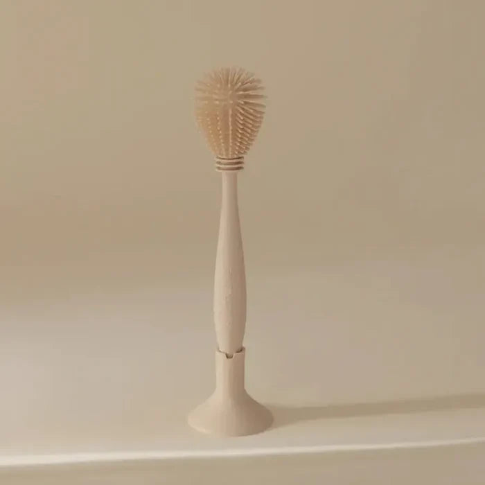 Mushie - Silicone Bottle Brush - Shifting Sand-Plates + Bowls + Cups + Utensils-Posh Baby