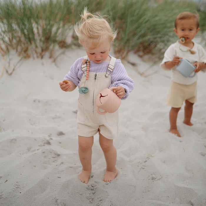 Mushie - Silicone Snack Cup - Tradewinds-Plates + Bowls + Cups + Utensils-Posh Baby