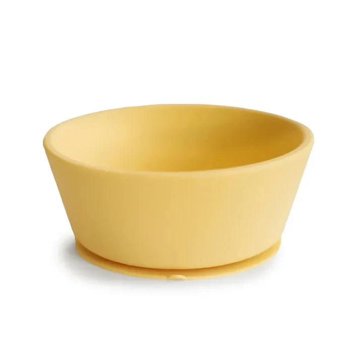 Yellow bowl on a white background