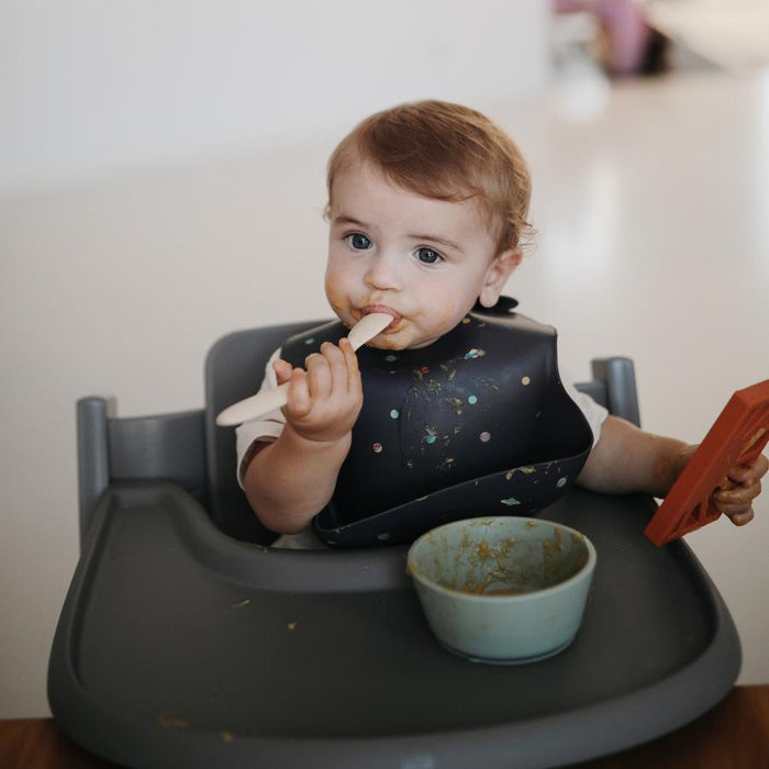 Mushie - Silicone Suction Bowl - Dried Thyme-Plates + Bowls + Cups + Utensils-Posh Baby