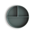 Mushie - Silicone Suction Plate - Dried Thyme-Plates + Bowls + Cups + Utensils-Posh Baby