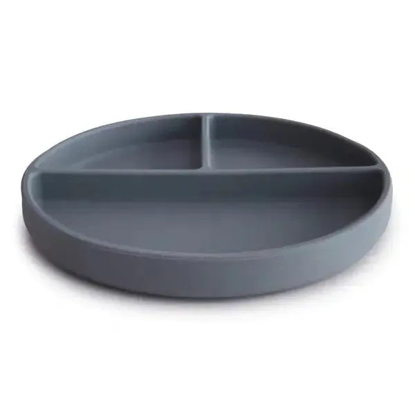 Mushie - Silicone Suction Plate - Tradewinds-Plates + Bowls + Cups + Utensils-Posh Baby