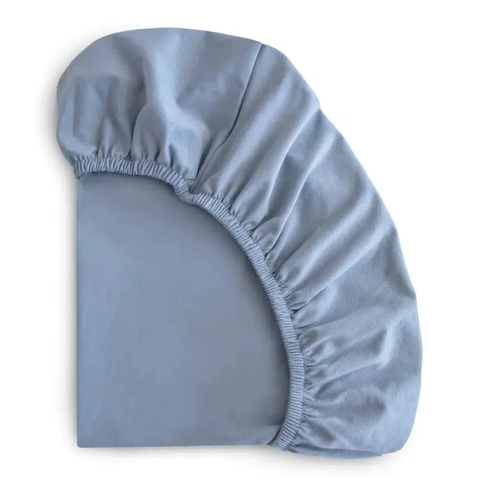 Mushie - Stretchy Crib Sheet - Tradewinds-Crib Sheets-Posh Baby