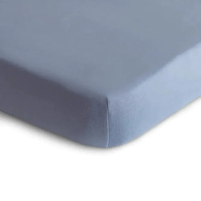 Mushie - Stretchy Crib Sheet - Tradewinds-Crib Sheets-Posh Baby