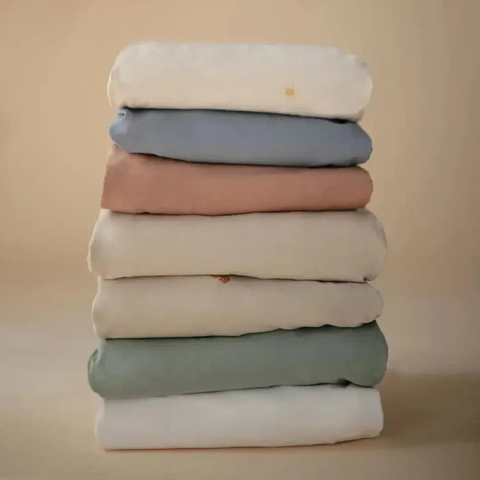 Mushie - Stretchy Crib Sheet - Tradewinds-Crib Sheets-Posh Baby