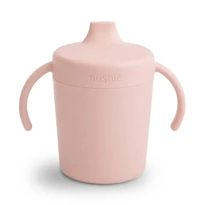 Mushie - Trainer Sippy Cup - Blush-Plates + Bowls + Cups + Utensils-Posh Baby