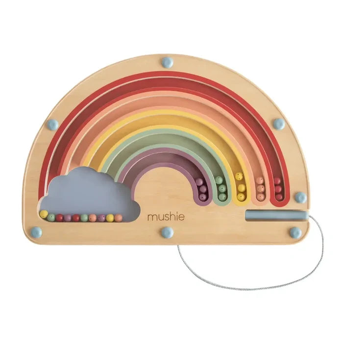 Mushie - Wooden Magnetic Rainbow Maze-Interactive-Posh Baby