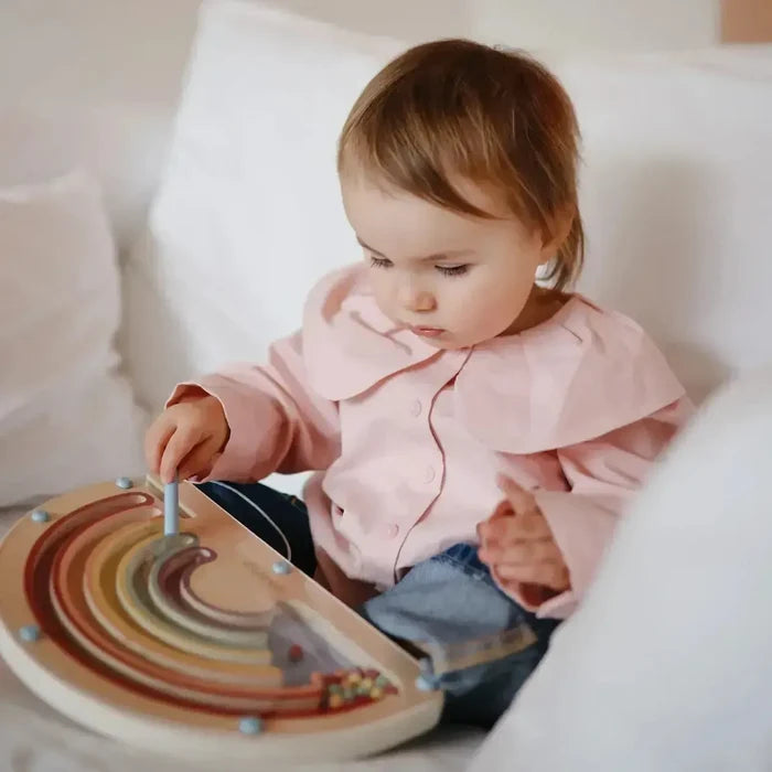 Mushie - Wooden Magnetic Rainbow Maze-Interactive-Posh Baby