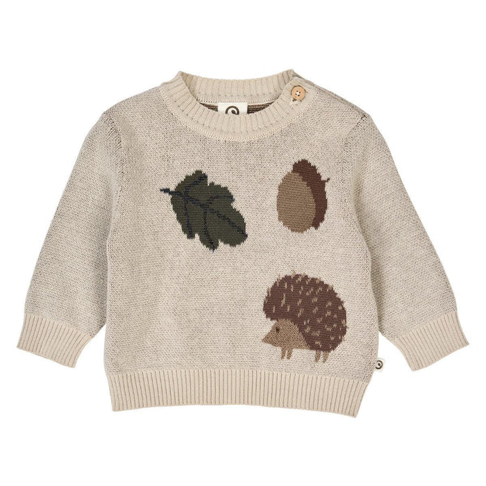 Musli - Organic Knit Sweater - Acorn-Sweaters + Cardigans + Jackets-6-9M-Posh Baby