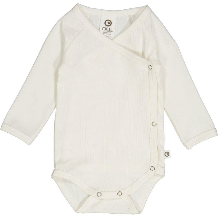 Musli - Organic Ribbed Bodysuit - Cream-Onesies-3-6M-Posh Baby