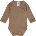 Musli - Organic Ribbed Bodysuit - Walnut-Onesies-3-6M-Posh Baby