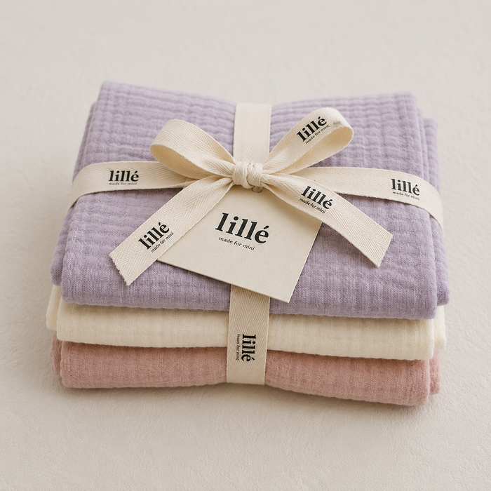 MUSLIN CLOTHS 3 PACK - giftset lavender