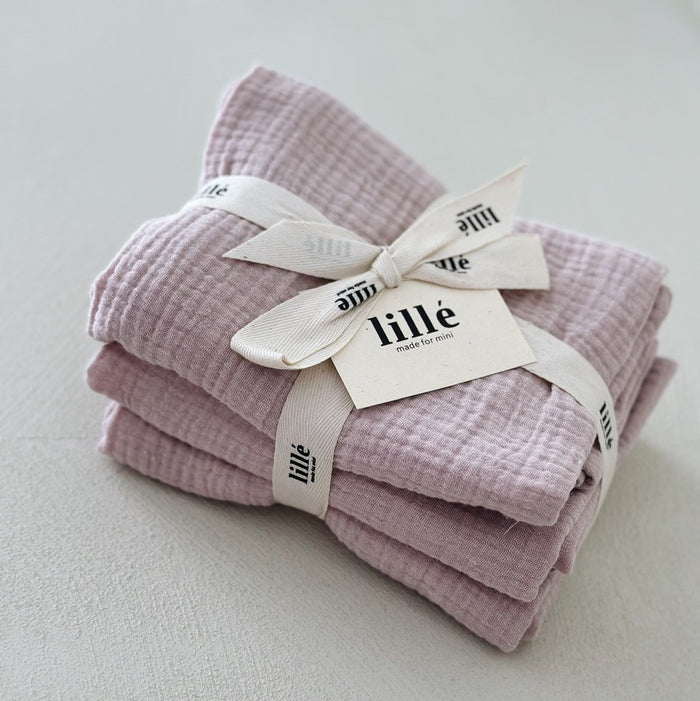 MUSLIN CLOTHS 3 PACK - giftset lavender
