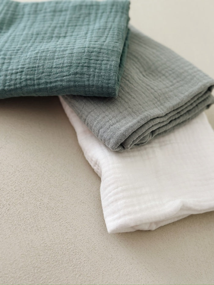 MUSLIN CLOTHS 3 PACK - giftset perfect green
