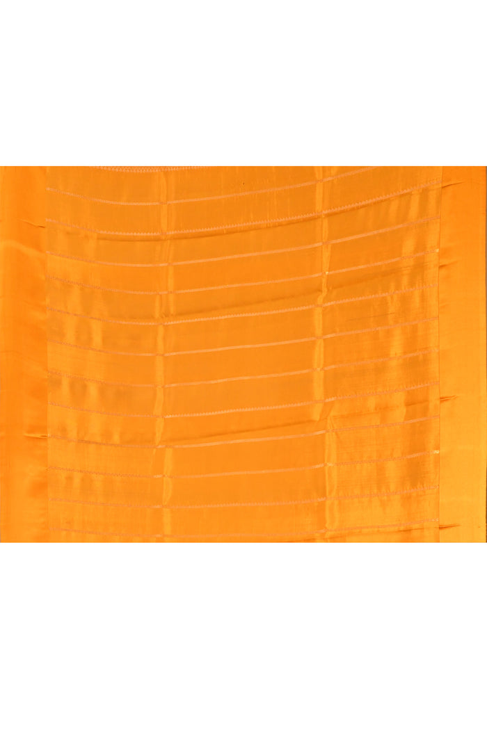 Mustard Yellow Banarasi Silk Saree