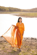 Mustard Yellow Cotton Silk Suit Set