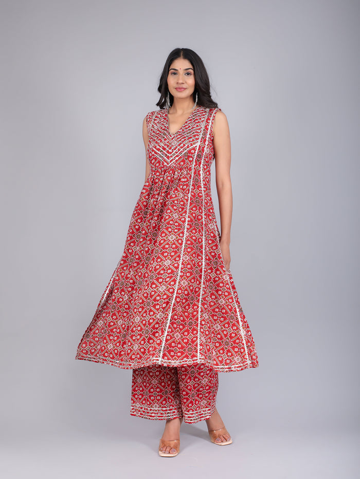 Mustard Yellow Floral Printed Peplum Salwar Set