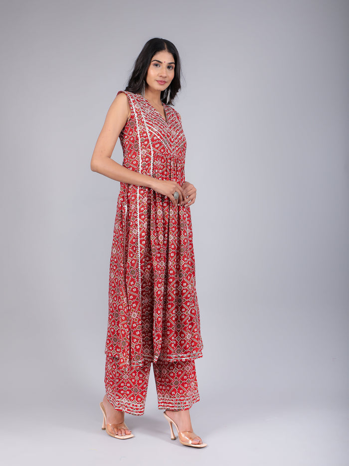 Mustard Yellow Floral Printed Peplum Salwar Set