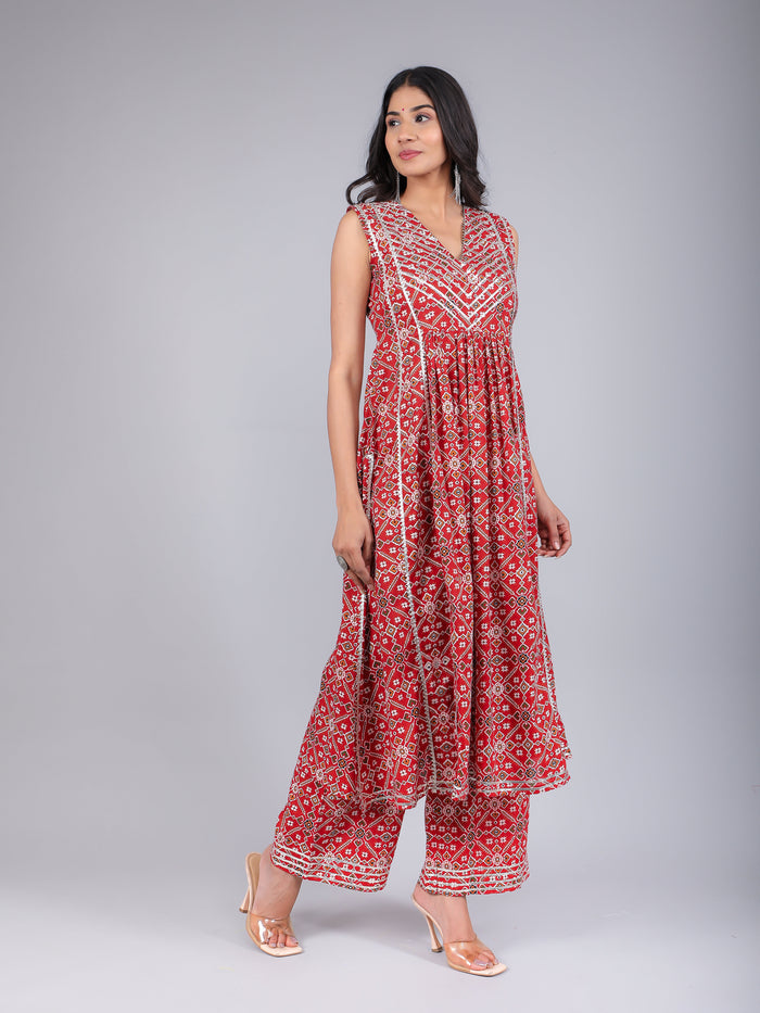 Mustard Yellow Floral Printed Peplum Salwar Set