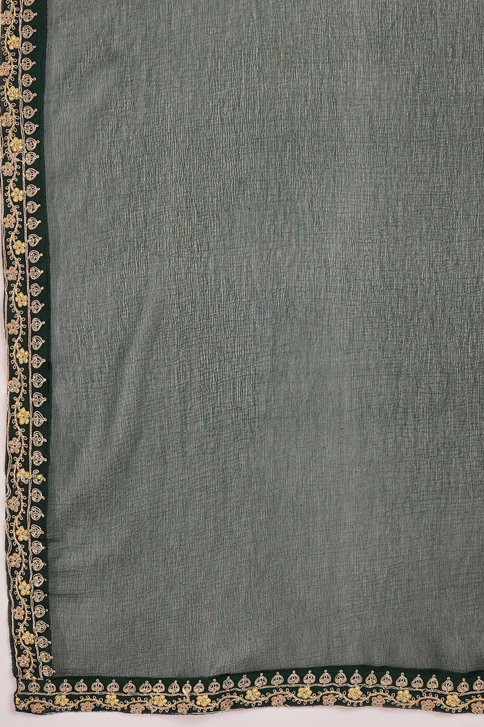 Mustard Yellow Silk Sequin Work Kurta Set