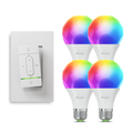 Nanoleaf Sense+ Wireless Switch with A19 Bulbs (4pk) Bundle