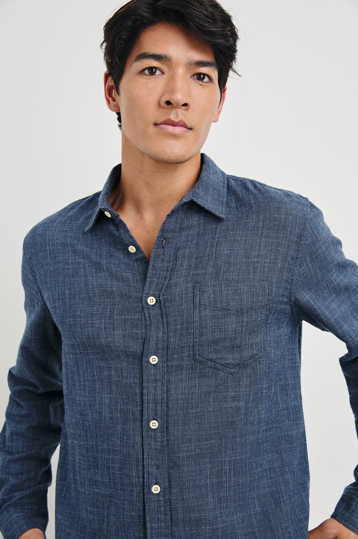 Navy Etch Wyatt Top - Madison's Niche