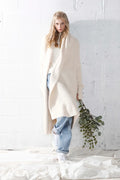 Nelly Collared Cardigan in Ivory - Madison's Niche