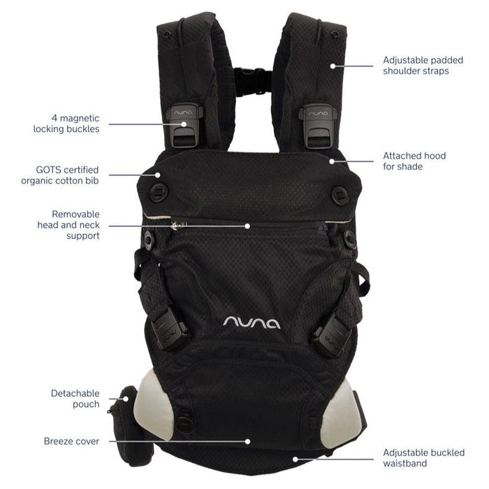 Nuna - CUDL Clik Baby Carrier - Caviar-Baby Carriers-Posh Baby