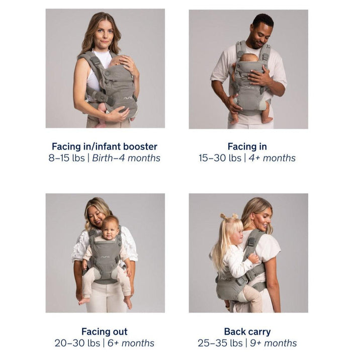 Nuna - CUDL Clik Baby Carrier - Caviar-Baby Carriers-Posh Baby