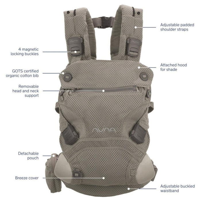 Nuna - CUDL Clik Baby Carrier - Fog-Baby Carriers-Posh Baby