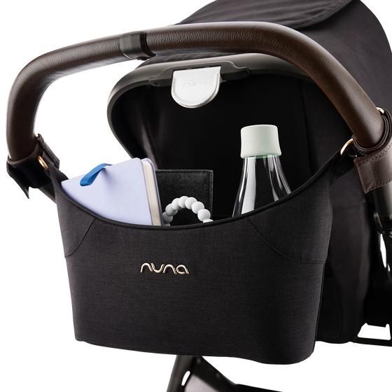 Nuna - Stroller Organizer - Caviar with Chocolate-Stroller Accessories-Posh Baby
