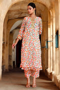 Off-White Chiffon Kurta Set