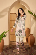 Off-White Cotton Printed Kurta Set