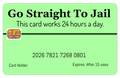 Official Go Straight To Jail Card. 8 PACK (Free Shipping)