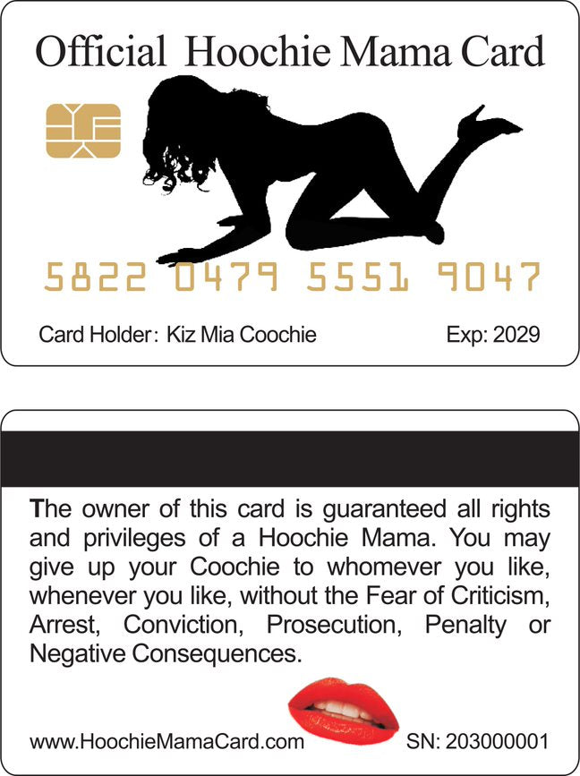 Official Hoochie Mama Card™ and Pimp Daddy Card™  4 Pack FREE SHIPPING (Official and Original)