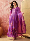 Orchid Purple Crepe Dress Set
