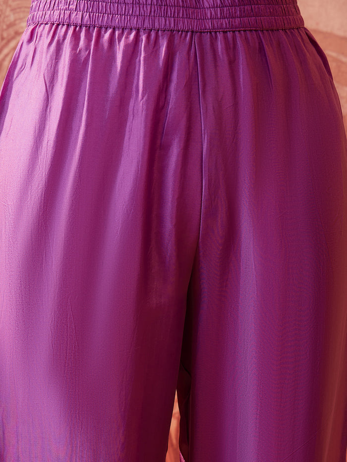 Orchid Purple Crepe Dress Set