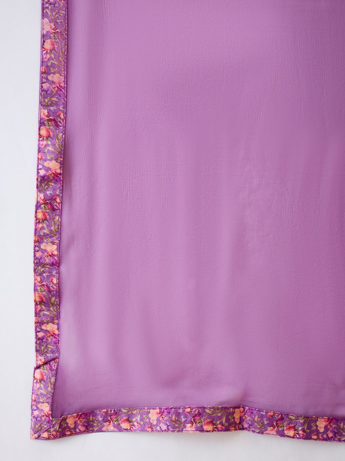Orchid Purple Crepe Dress Set