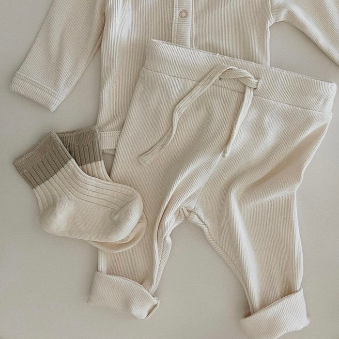 ORGANIC LEGGING - SALT - 0-3m