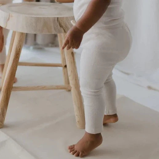 ORGANIC LEGGING - SALT - 0-3m