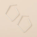 Orion Diamond Hoops in Silver - Madison's Niche