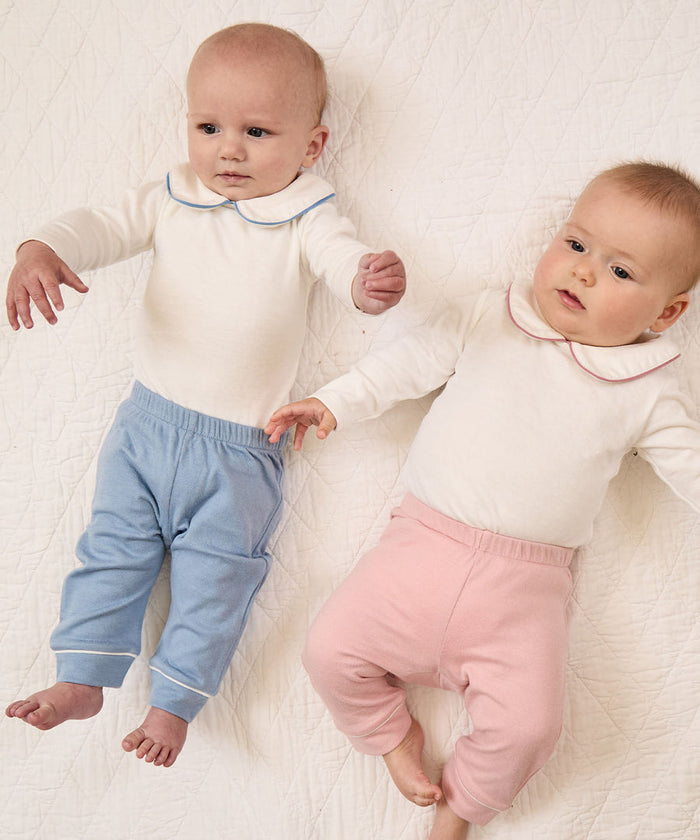 Oso & Me Peter Pan Onesie with Blue Piping